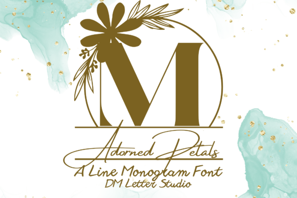 Adorned Petals Line Monogram Font Review