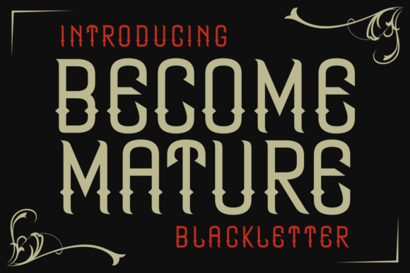 Enhance Your Brand with the Become Mature Font