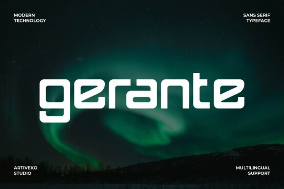Gerante: A Modern Sans Serif Font for Digital Projects