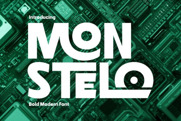Monstelo: A Bold Sans Serif Font for Modern Branding