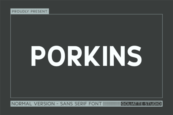 Porkins: A Modern Sans Serif Font for Bold Campaigns