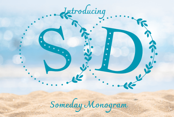 Someday Monogram Font for Coastal Branding