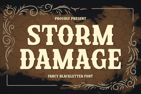 Storm Damage Font for Web Design