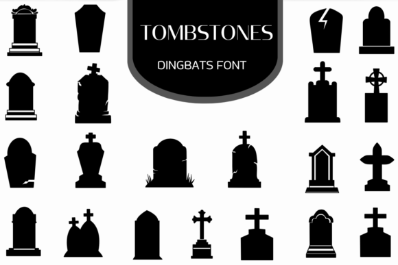 Tombstones Font for Craft Creations