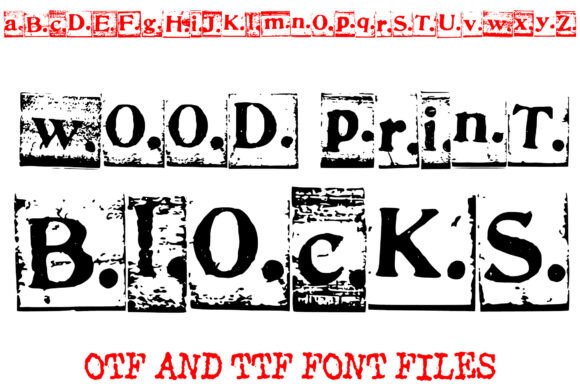 Wood Print Blocks Font for Creative Campaigns